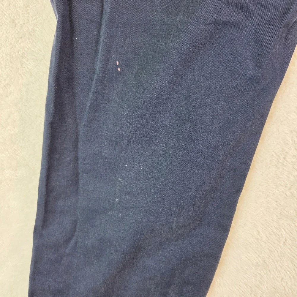 Tommy Hilfiger Tailored Fit Chino Pants Mens 34/32 Navy Blue Cotton Twill 3036